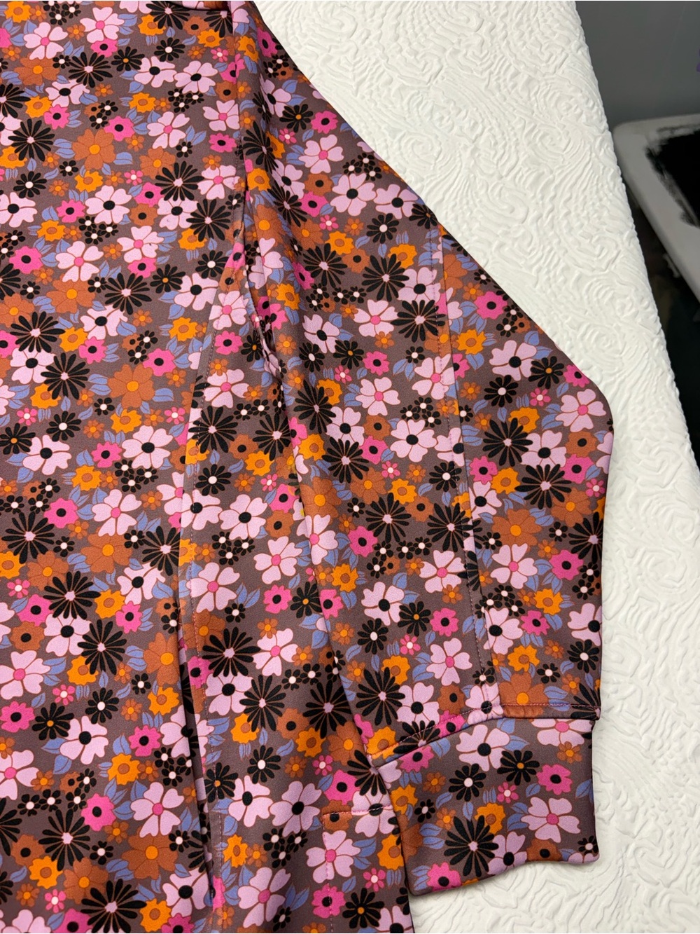 SSYS Pink Floral Half-Zip Women's Sweatshirt - Picture 3 of 8